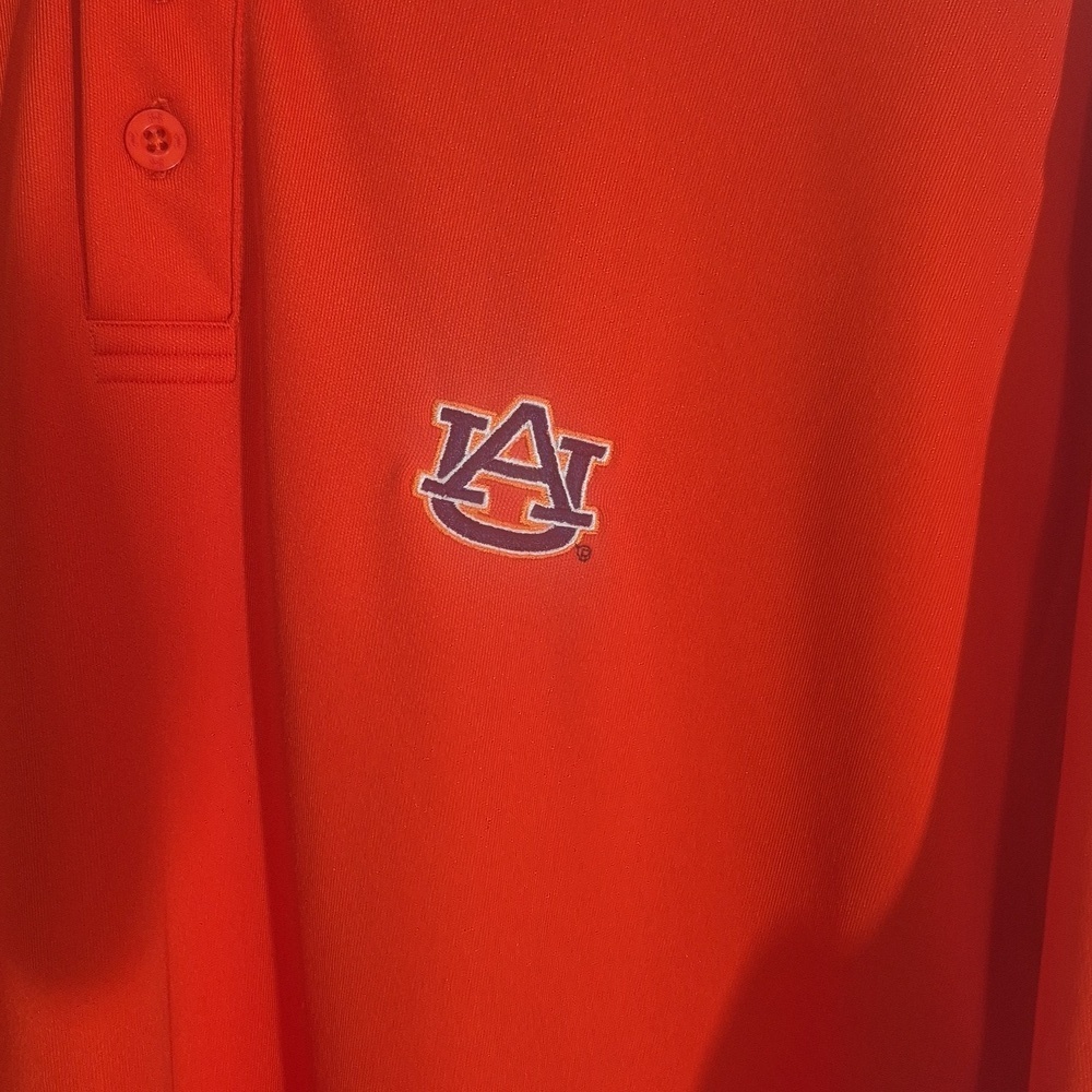 Auburn Golf Polo Men's Medium Under armour Loose Orange Medium - Picture 3 of 8